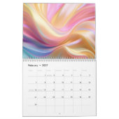 Farbige Pastellseide Kalender (Feb 2027)