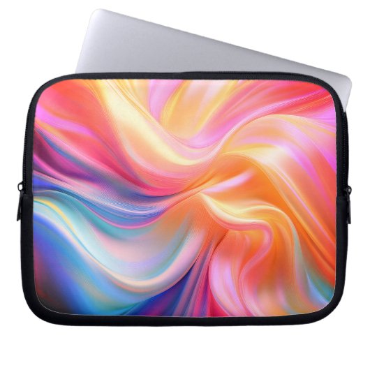 Farbige Pastellseide Laptopschutzhülle (Vorderseite)