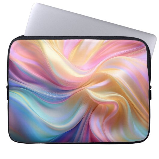 Farbige Pastellseide Laptopschutzhülle (Vorderseite)