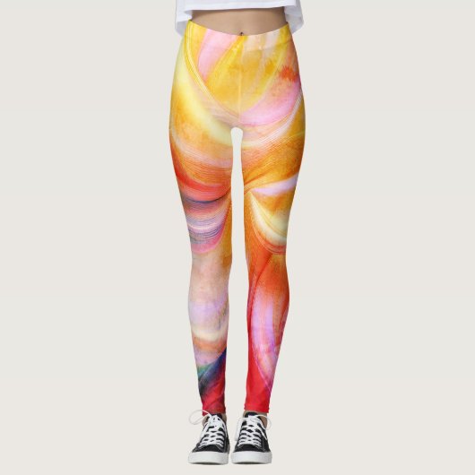 Farbige Pastellseide Leggings (Vorderseite)