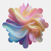 Farbige Pastellseide Ornament Karte (Rückseite)
