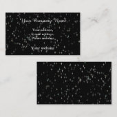 Farbige Pastellsterne / schwarzer Hintergrund Visitenkarte (Vorne/Hinten)