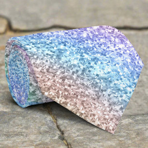 Farbige Pastelltexturen Eleganter Shiny-Glas-Effek Krawatte