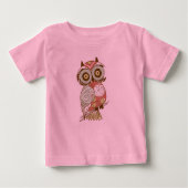 Farbige Pastelltöne Retro Blumenauge Baby T-shirt (Vorderseite)