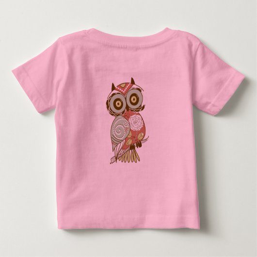 Farbige Pastelltöne Retro Blumenauge Baby T-shirt (Rückseite)