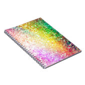 Farbige Pastelltöne Retro Glitzer 2 Notizblock (Rechte Seite)