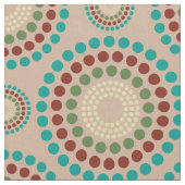 Farbige Pastelltöne Zirkel Geometrisches Muster Stoff (Nahaufnahme)