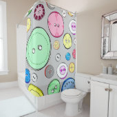 Farbige Pasteltasten Duschvorhang (Beispiel)
