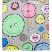 Farbige Pasteltasten Duschvorhang (Vorderseite)