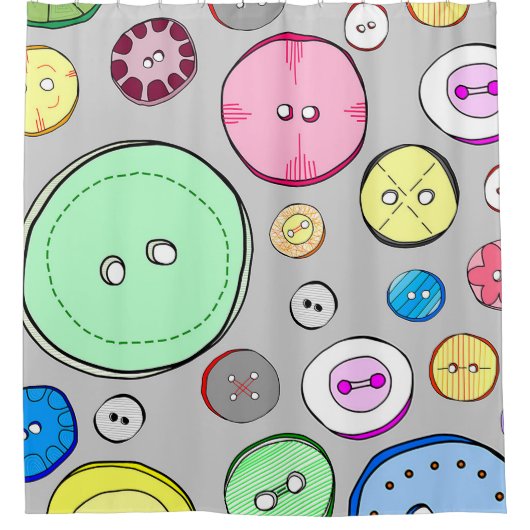 Farbige Pasteltasten Duschvorhang (Vorderseite)