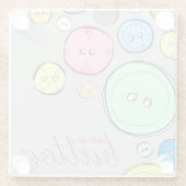 Farbige Pasteltasten Glasuntersetzer (Rückseite)