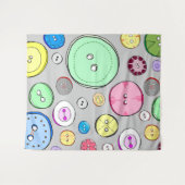 Farbige Pasteltasten Wandteppich (Vorderseite (Horizontal))