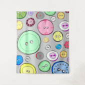 Farbige Pasteltasten Wandteppich (Vorderseite)