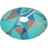 Farbige Pasteltöne Abstrakt geometrisches Muster Polyester Weihnachtsbaumdecke (Schrägansicht)