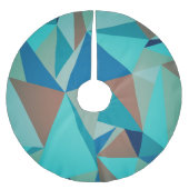 Farbige Pasteltöne Abstrakt geometrisches Muster Polyester Weihnachtsbaumdecke (Vorderseite)