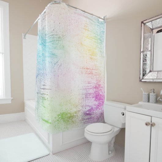 Farbige Pastete Duschvorhang (Beispiel)