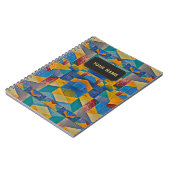 Farbige Patches - ethnisches Aussehen - Ihr Text Notizblock (Linke Seite)