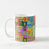 Farbige Patchwork GERAHMT Vintag Kaffeetasse (Links)