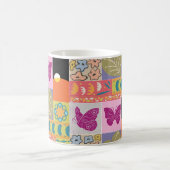 Farbige Patchwork GERAHMT Vintag Kaffeetasse (Mittel)