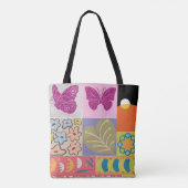 Farbige Patchwork GERAHMT Vintag Tasche (Rückseite)