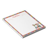 Farbige Patchwork-Nähmaschine Notizblock (angewinkelt)