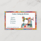 Farbige Patchwork-Nähmaschine Visitenkarte (Vorderseite)