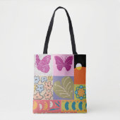 Farbige Patchwork-Rahmen-Vintage Tasche (Vorderseite)