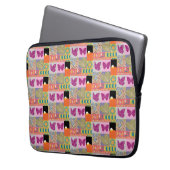 Farbige Patchwork-Rahmung VINTAGE Laptopschutzhülle (Vorderseite Links)