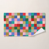 Farbige Patchwork-Schachbrett-Moderne Geometrie Badhandtuch Set (Handtuch)