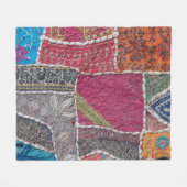Farbige Patchwork-Teppiche Details Fleecedecke (Vorderseite (Horizontal))