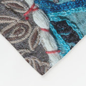 Farbige Patchwork-Teppiche Details Fleecedecke (Ecke)