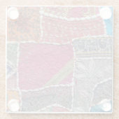 Farbige Patchwork-Teppiche Details Glasuntersetzer (Rückseite)