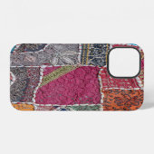 Farbige Patchwork-Teppiche Details iPhone Hülle (Rückseite (Horizontal))