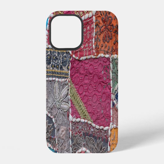 Farbige Patchwork-Teppiche Details iPhone Hülle (Rückseite)