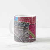 Farbige Patchwork-Teppiche Details Kaffeetasse (Vorderseite Links)