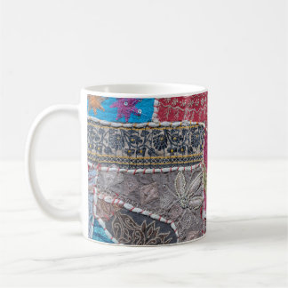 Farbige Patchwork-Teppiche Details Kaffeetasse