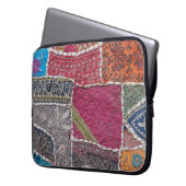 Farbige Patchwork-Teppiche Details Laptopschutzhülle (Vorderseite Links)