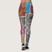 Farbige Patchwork-Teppiche Details Leggings (Rückseite)