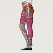Farbige Patchwork-Teppiche Details Leggings (Links)