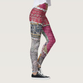Farbige Patchwork-Teppiche Details Leggings (Rechts)
