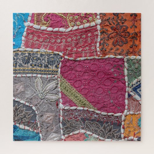Farbige Patchwork-Teppiche Details Puzzle (Vertikal)