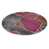 Farbige Patchwork-Teppiche Details Schneidebrett (Ecke)