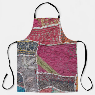 Farbige Patchwork-Teppiche Details Schürze