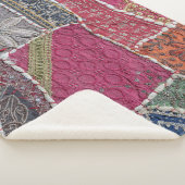 Farbige Patchwork-Teppiche Details Sherpadecke (3/4)