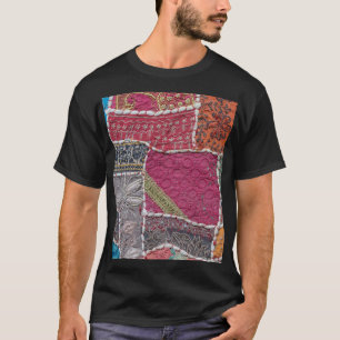 Farbige Patchwork-Teppiche Details T-Shirt