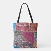 Farbige Patchwork-Teppiche Details Tasche (Rückseite)