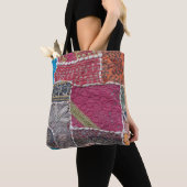 Farbige Patchwork-Teppiche Details Tasche (Von Nahem)