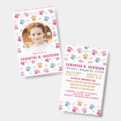 Farbige Paw-Drucke - Kindererkennung für benutzerd Ausweis (Front & Back)