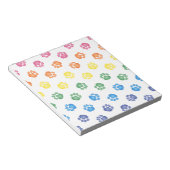 Farbige Paw-Drucke Notizblock (angewinkelt)