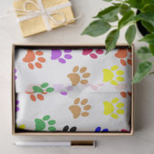 Farbige Paw Print Decoupage Seidenpapier (Geschenk)